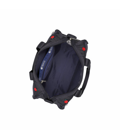 Top Handle Mini Duffel Crossbody<br>Red Apple Embroidery