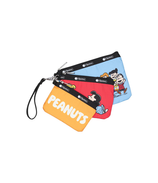 Triple Pouch Set With Wristlet<br>Peanuts Gang Pouch Set