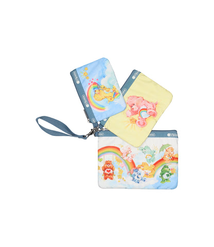 Triple Pouch Set With Wristlet<br>Care Bears Wristlet Set