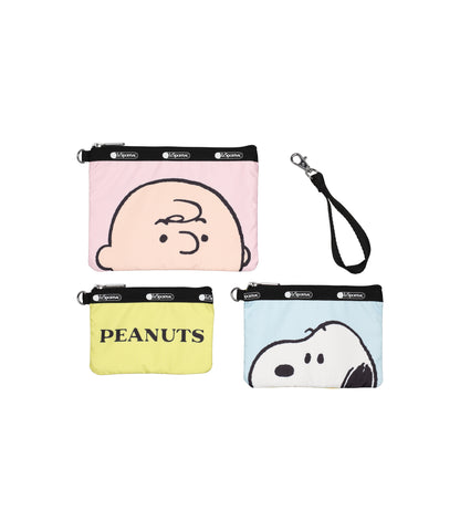 Triple Pouch Set With Wristlet<br>Peanuts Pals Wristlet