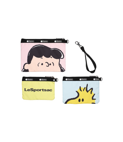 Triple Pouch Set With Wristlet<br>Peanuts Pals Wristlet
