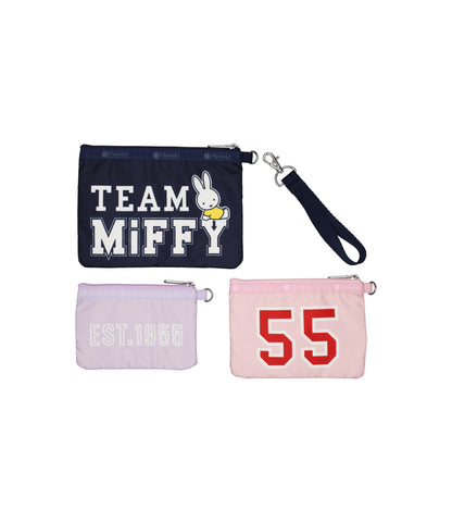 Wristlet Pouch Set<br>Team Miffy Navy/Pink/Lilac