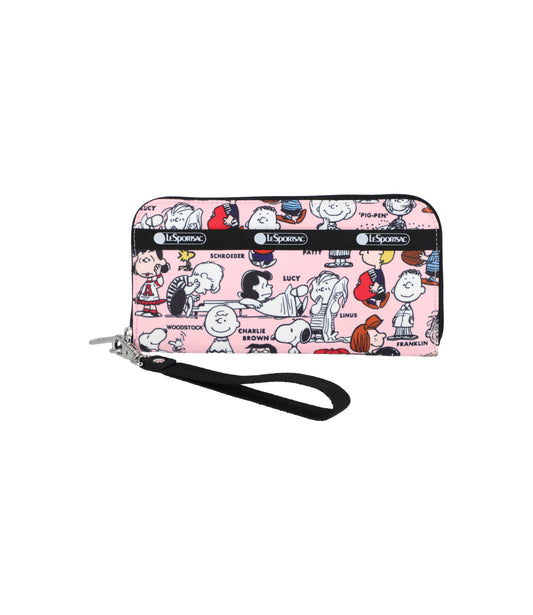 Tech Wallet Wristlet<br>Peanuts Gang Pink