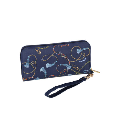 Tech Wallet Wristlet<br>Navy Status Chain