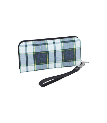 Tech Wallet Wristlet<br>Deep Blue Tartan