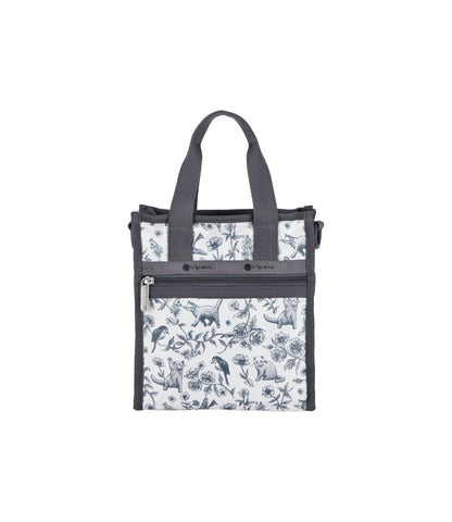 Mini North/South Tote<br>Floral Birds And Cats