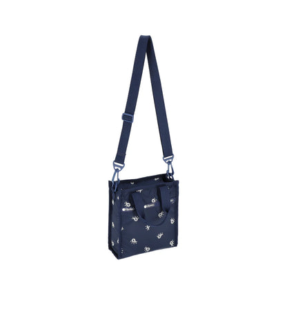 Mini North/South Tote<br>Navy Bandana Embroidery