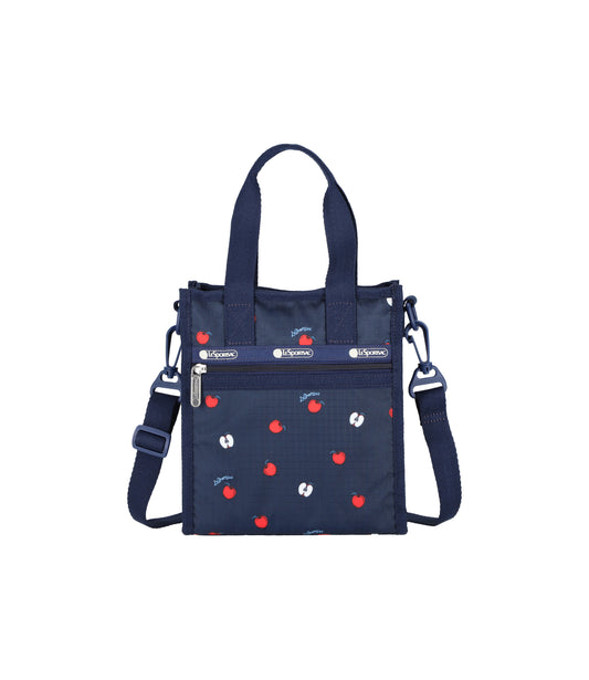 Mini North/South Tote<br>Red Delicious Navy