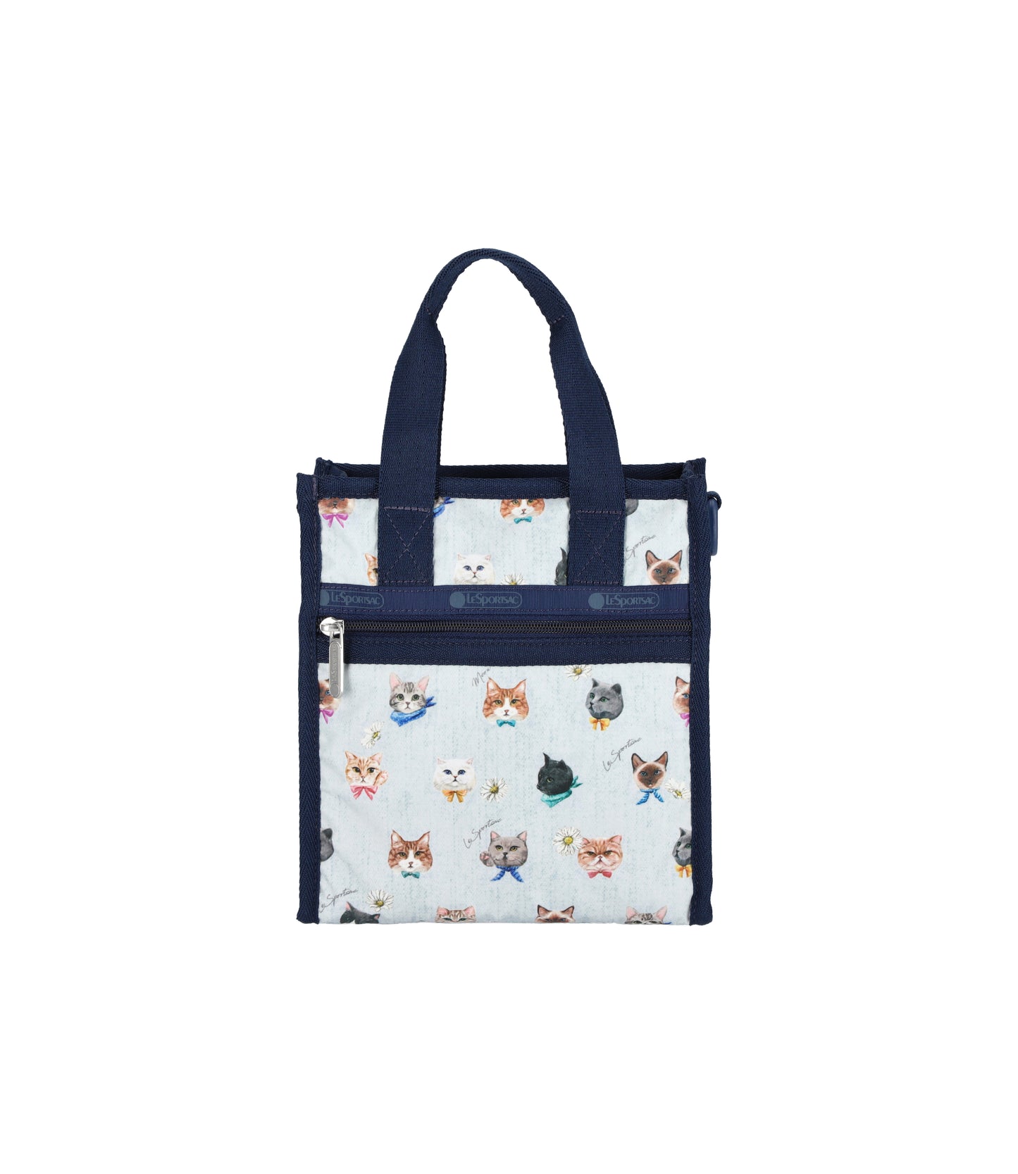 Mini North/South Tote<br>Playful Cats Sky Blue