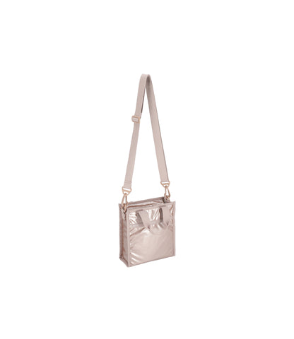Mini North/South Tote<br>Rose Gold Shine