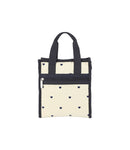 Mini North/South Tote<br>Navy Swiss Heart