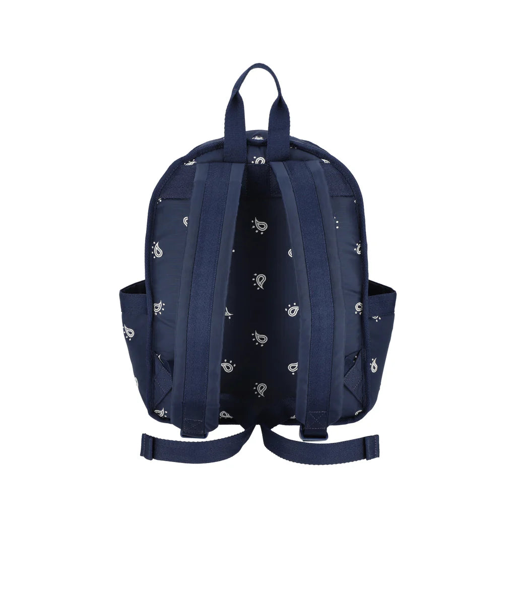 Route Small Backpack<br>Navy Bandana Embroidery