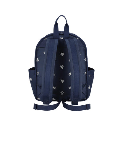 Route Small Backpack<br>Navy Bandana Embroidery