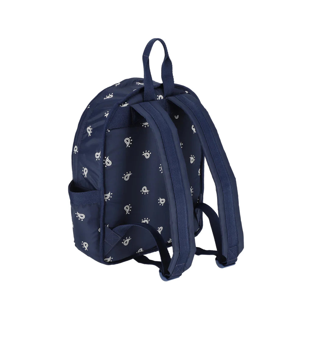 Route Small Backpack<br>Navy Bandana Embroidery