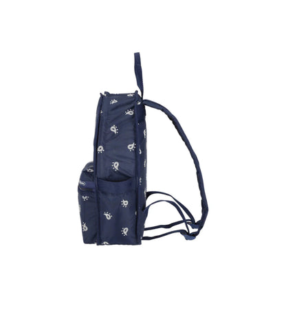 Route Small Backpack<br>Navy Bandana Embroidery