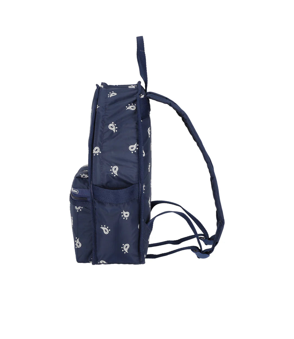 Route Small Backpack<br>Navy Bandana Embroidery