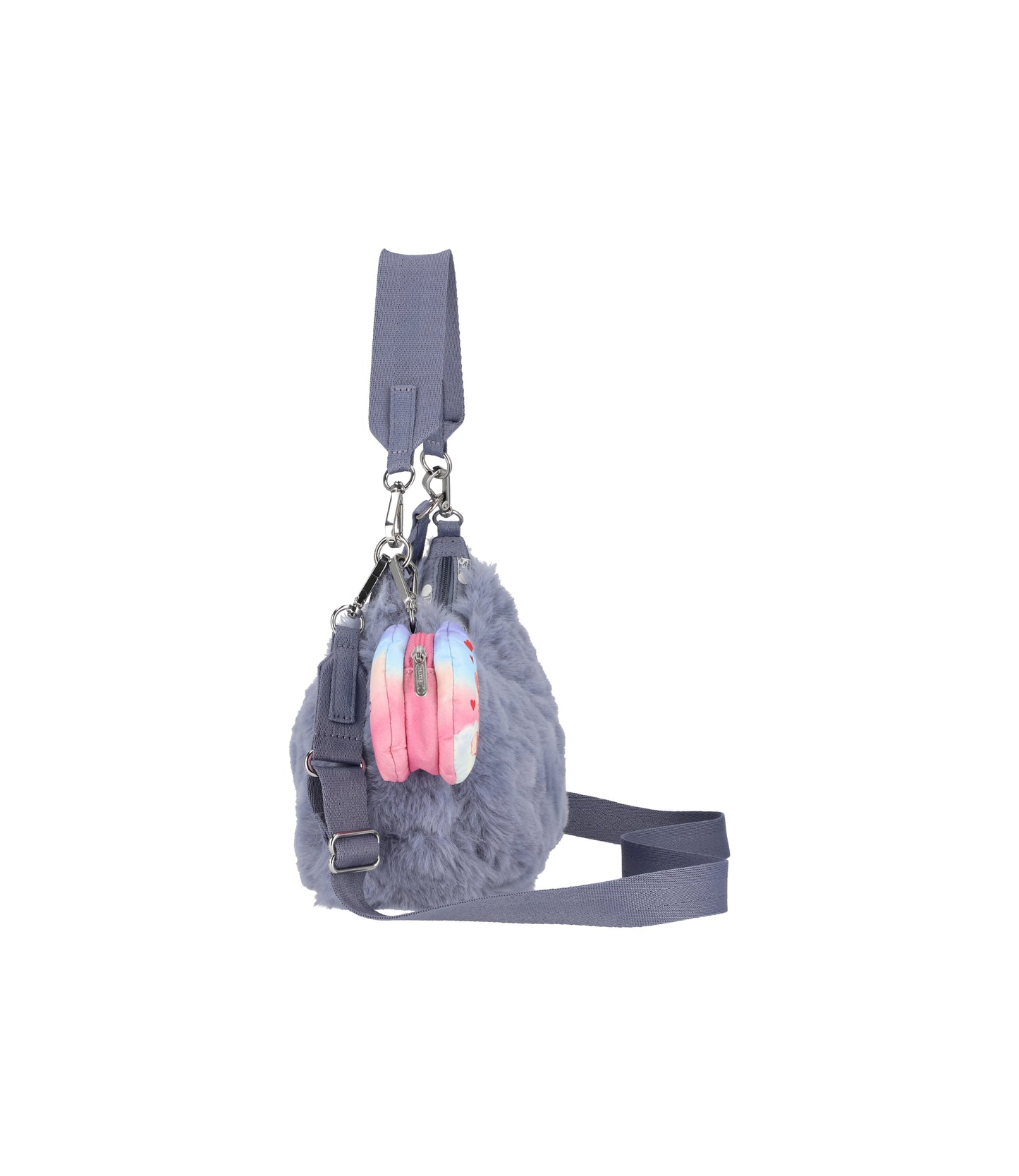 Small Convertible Hobo<br>Care Bears Fuzzy Gray
