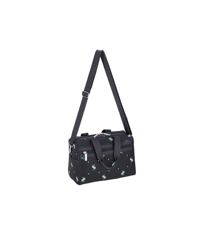 Everyday Small Satchel<br>Floral Lattice Embroidery