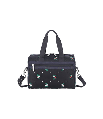 Everyday Small Satchel<br>Floral Lattice Embroidery