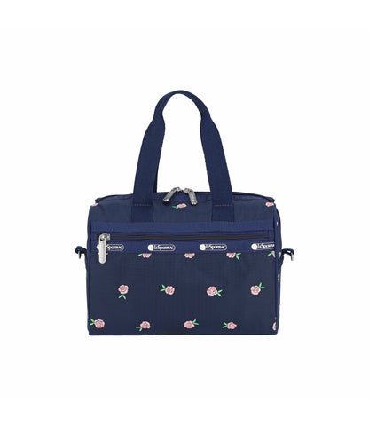 Everyday Small Satchel<br>Pink Roses Embroidery