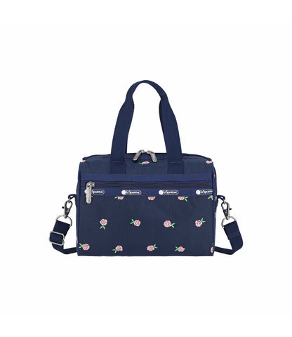 Everyday Small Satchel<br>Pink Roses Embroidery