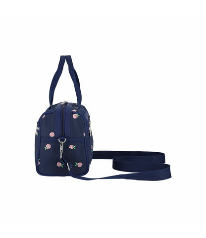 Everyday Small Satchel<br>Pink Roses Embroidery
