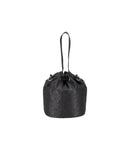 Drawstring Bucket Bag<br>Monogram Jacquard Black