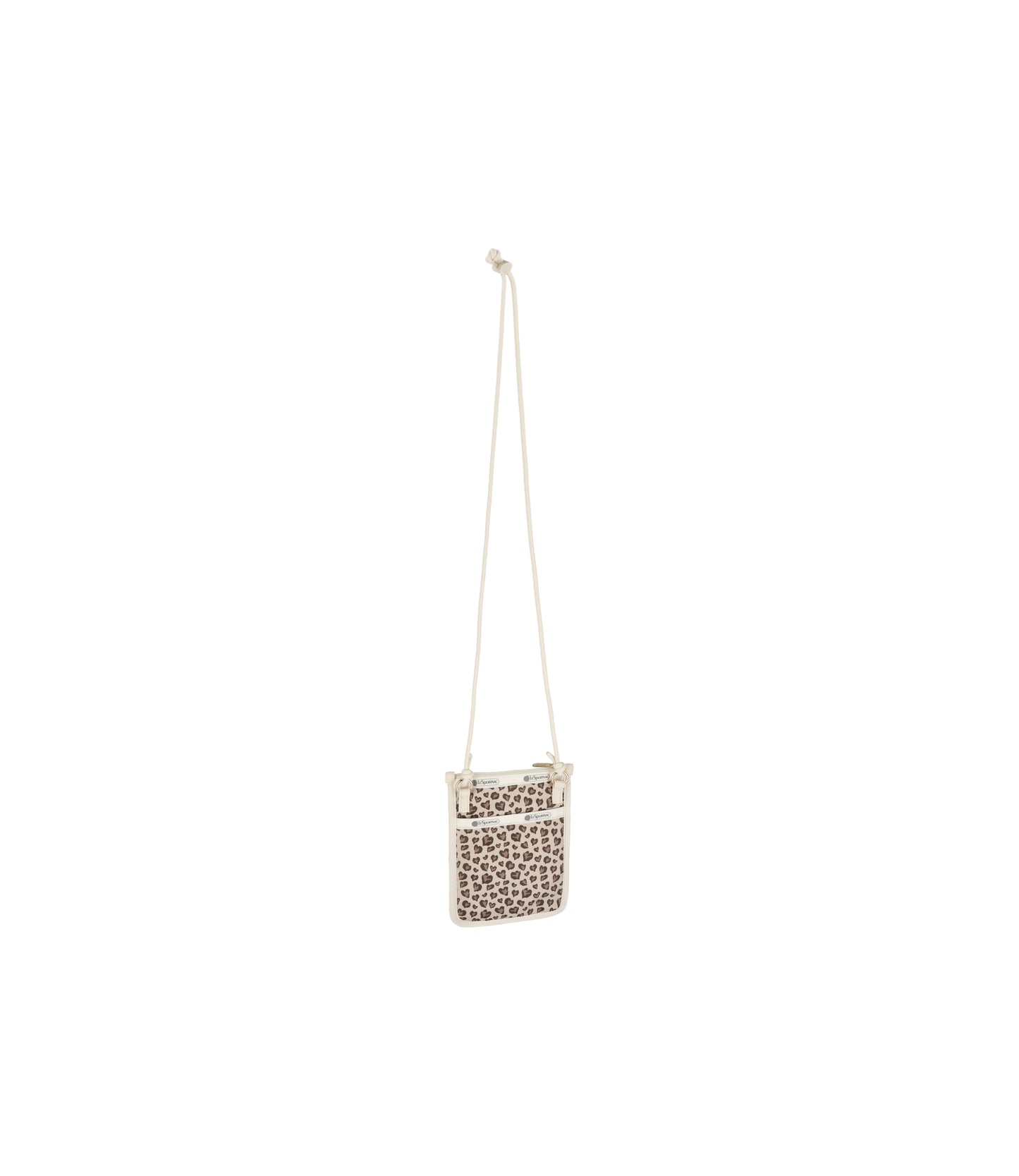 Crossbody Phone Bag<br>Latte Heart Leopard