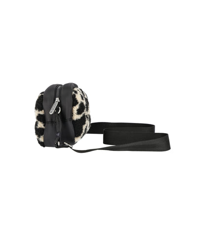 Puffy Cube Crossbody<br>Cow Sherpa