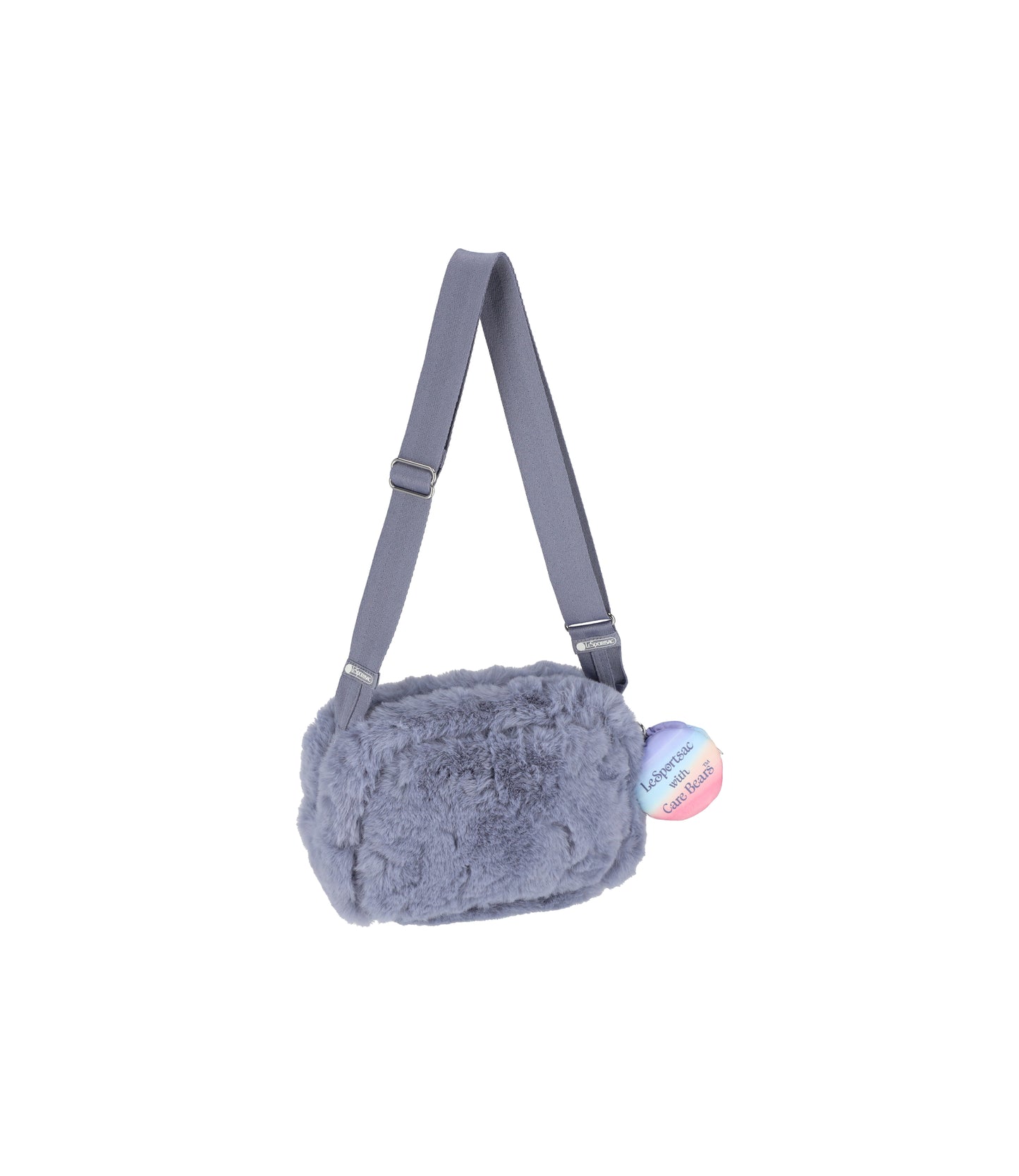 Puffy Cube Crossbody<br>Care Bears Fuzzy Gray
