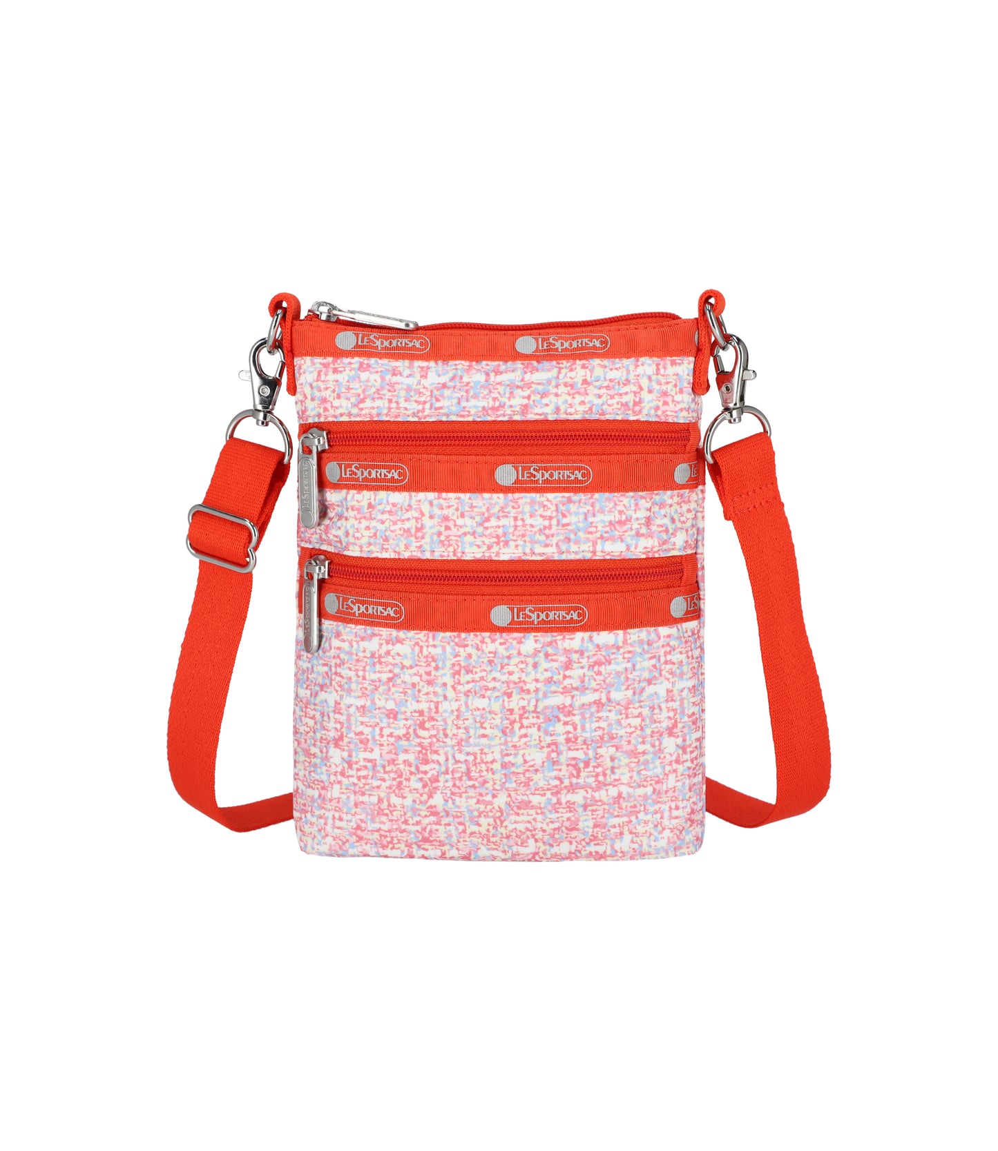 3 Zip Crossbody<br>Weave Pink