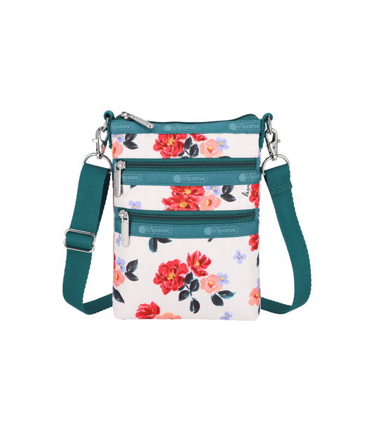 3 Zip Crossbody<br>Painterly Floral