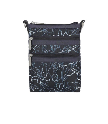 3 Zip Crossbody<br>Sketched Floral Navy