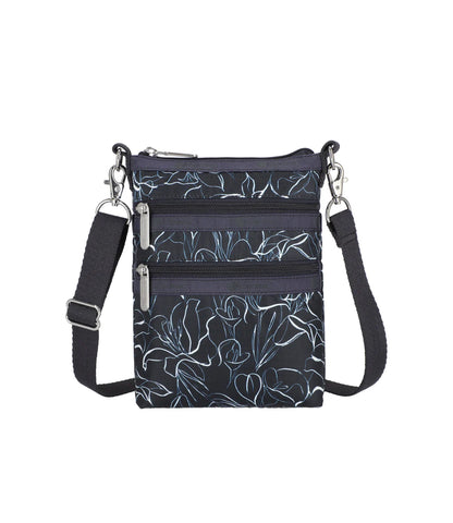 3 Zip Crossbody<br>Sketched Floral Navy