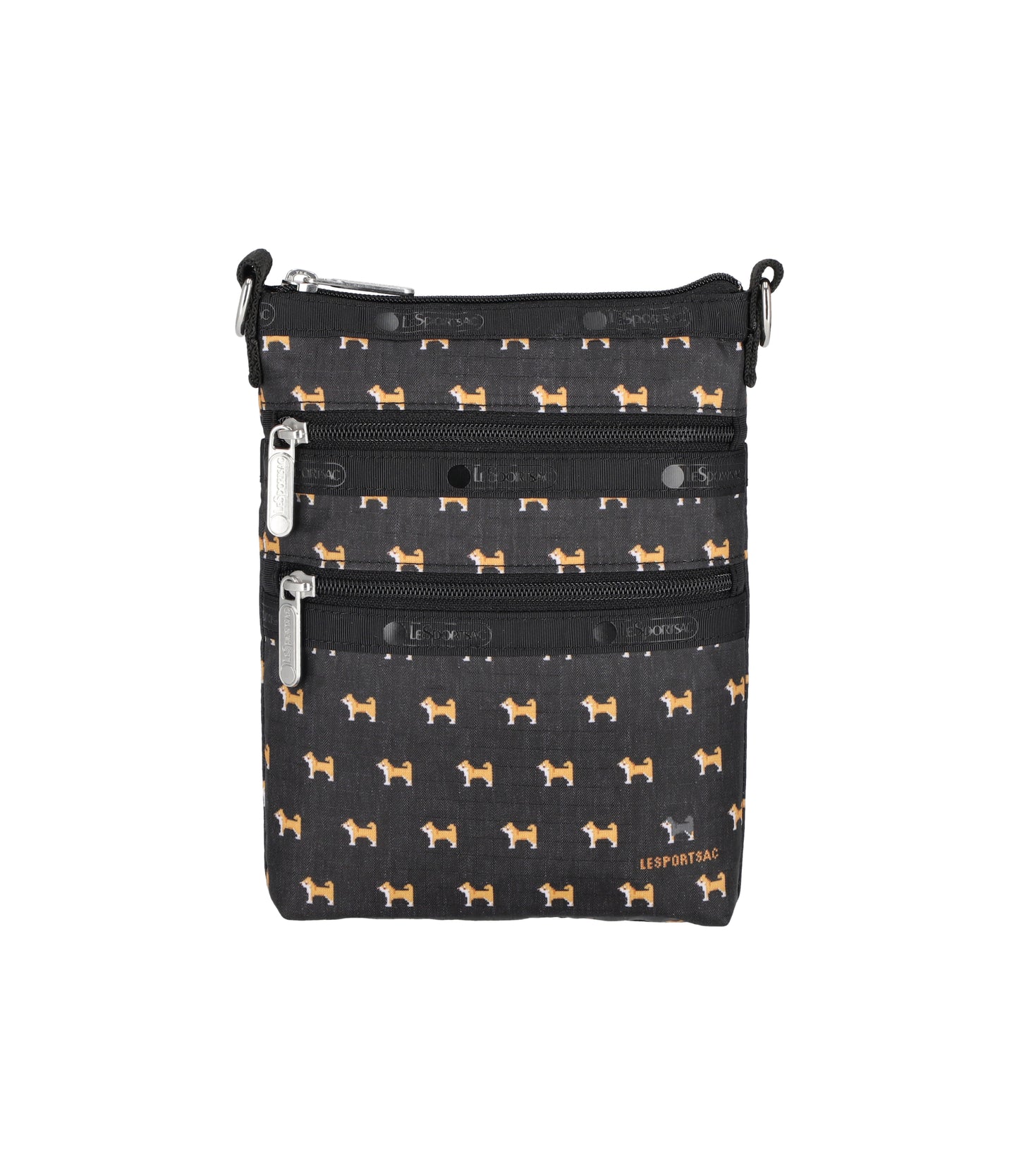 3 Zip Crossbody<br>Shiba Pixel