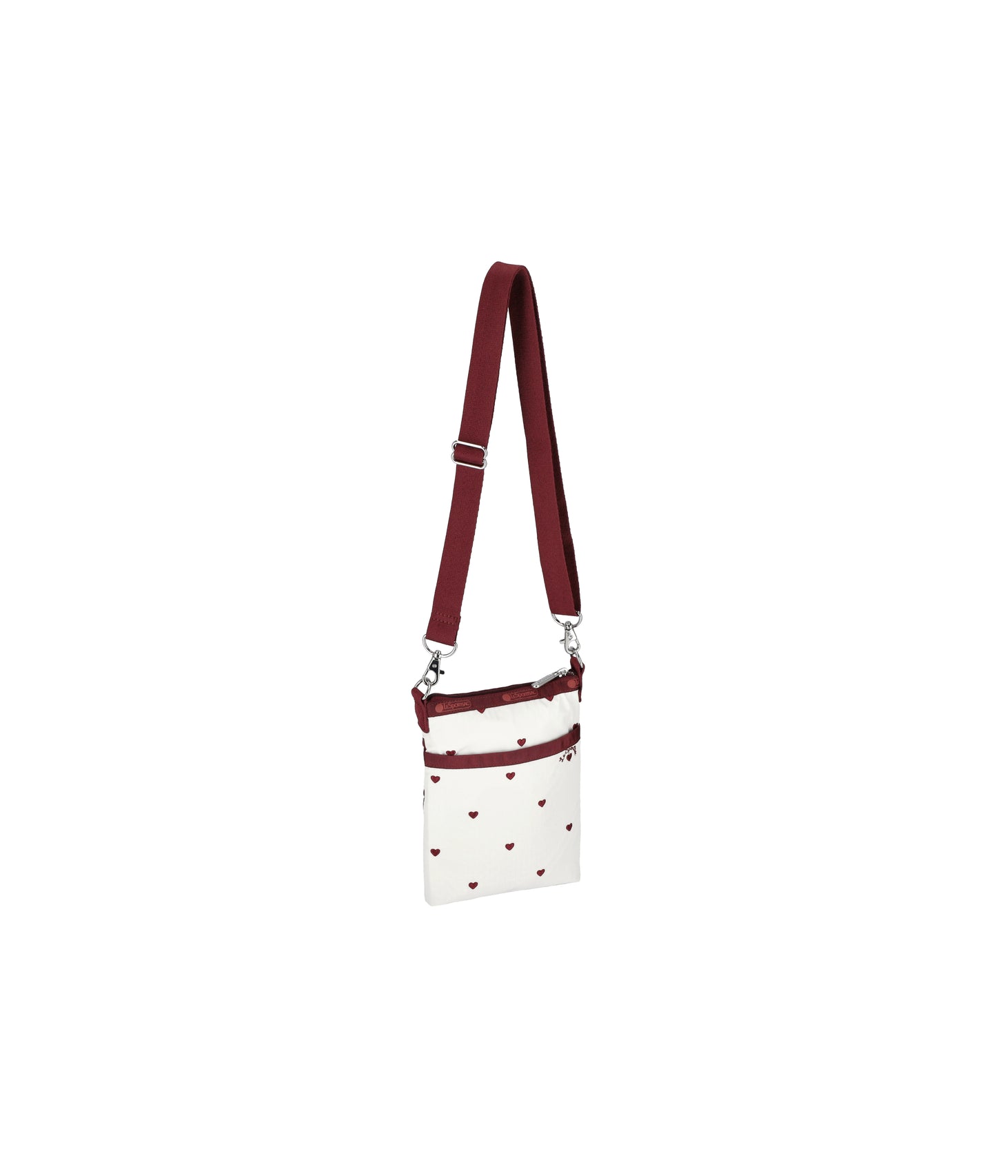 3 Zip Crossbody<br>Berry Heart Embroidery