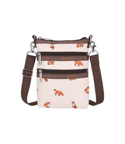 3 Zip Crossbody<br>Dashing Foxes