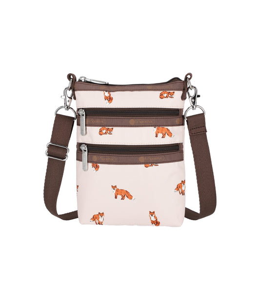 3 Zip Crossbody<br>Dashing Foxes