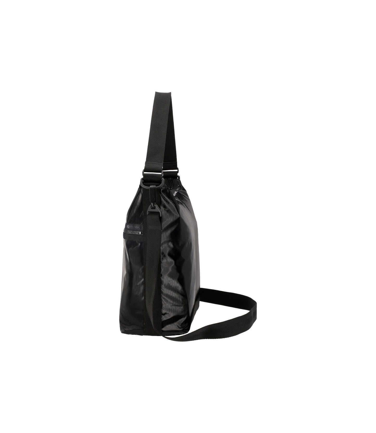 Large Bucket Shoulder Bag<br>Black Shine