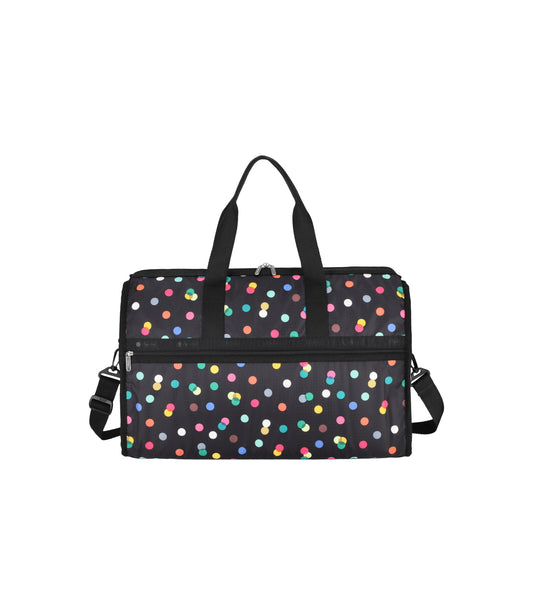 Deluxe Large Weekender<br>Multicolor Dots Black