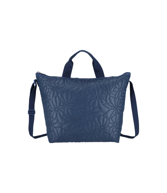 Deluxe Easy Carry Tote<br>Navy Quilted Blooms
