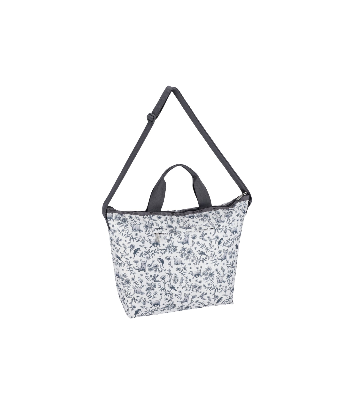 Deluxe Easy Carry Tote<br>Floral Birds And Cats