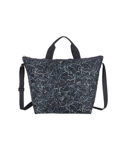 Deluxe Easy Carry Tote<br>Sketched Floral Navy