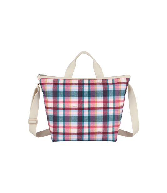 Deluxe Easy Carry Tote<br>Pink Plaid