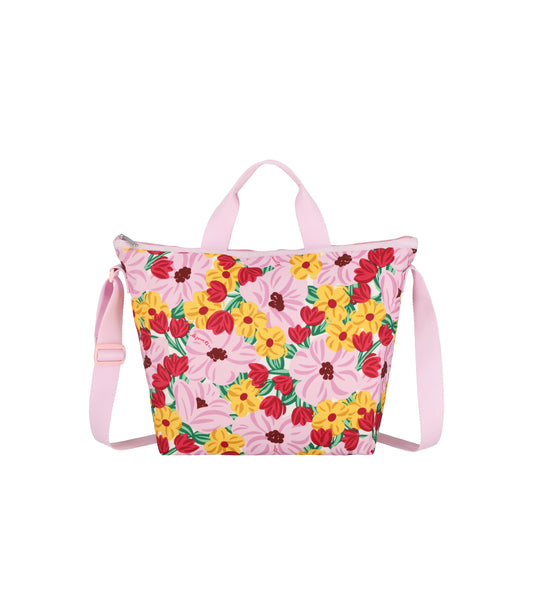 Deluxe Easy Carry Tote<br>Pink Blooms