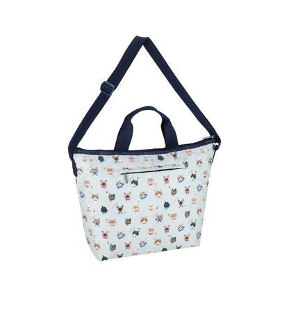 Deluxe Easy Carry Tote<br>Playful Cats Sky Blue