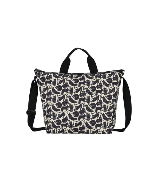 Deluxe Easy Carry Tote<br>Black Cats Silhouette