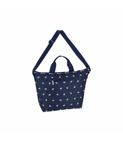 Deluxe Easy Carry Tote<br>Pink Roses Embroidery