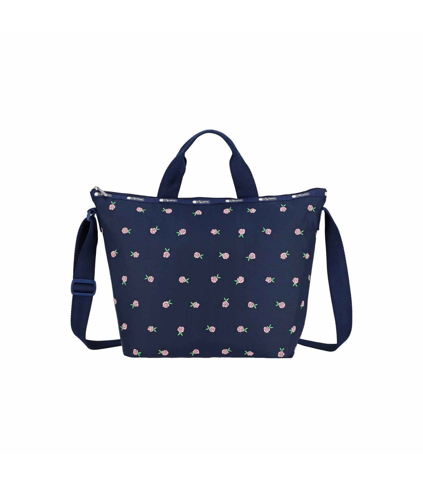 Deluxe Easy Carry Tote<br>Pink Roses Embroidery