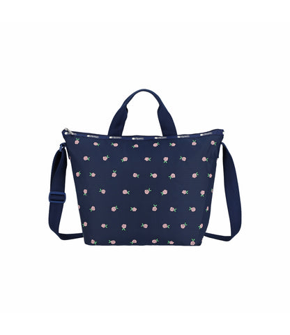 Deluxe Easy Carry Tote<br>Pink Roses Embroidery